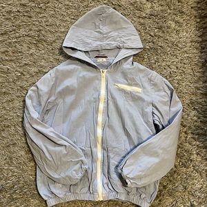 Brandy Melville John Galt OS baby blue winderbreaker hoodie jacket